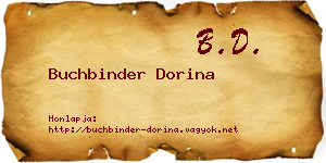 Buchbinder Dorina névjegykártya
